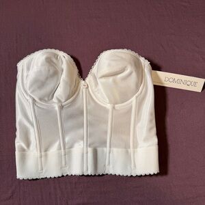 Dominique Noemi Bridal Womens Extra Firm Support Strapless Bra WHITE - 34B NWT